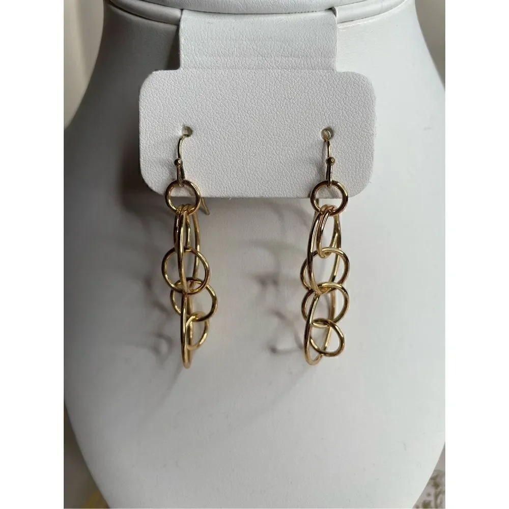 Lot of 4 Gold Toned Earrings and Ring